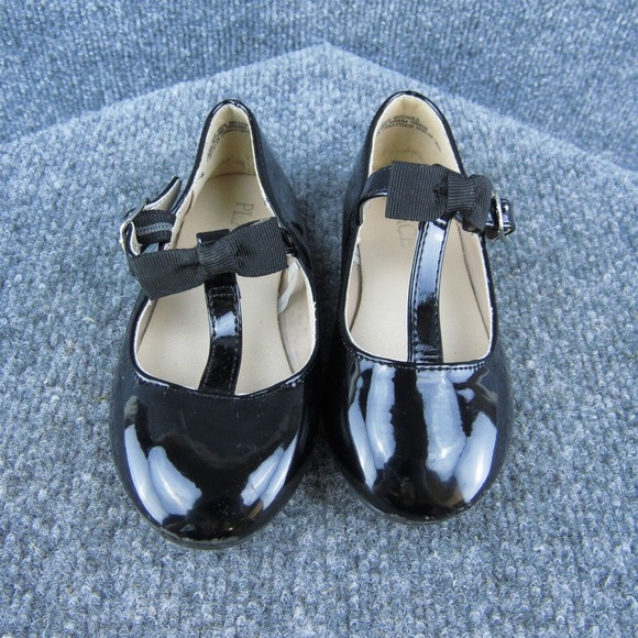 Place Girls Mary Jane Shoes Black Synthetic Buckle Size T 8 Medium - Picture 3 of 10